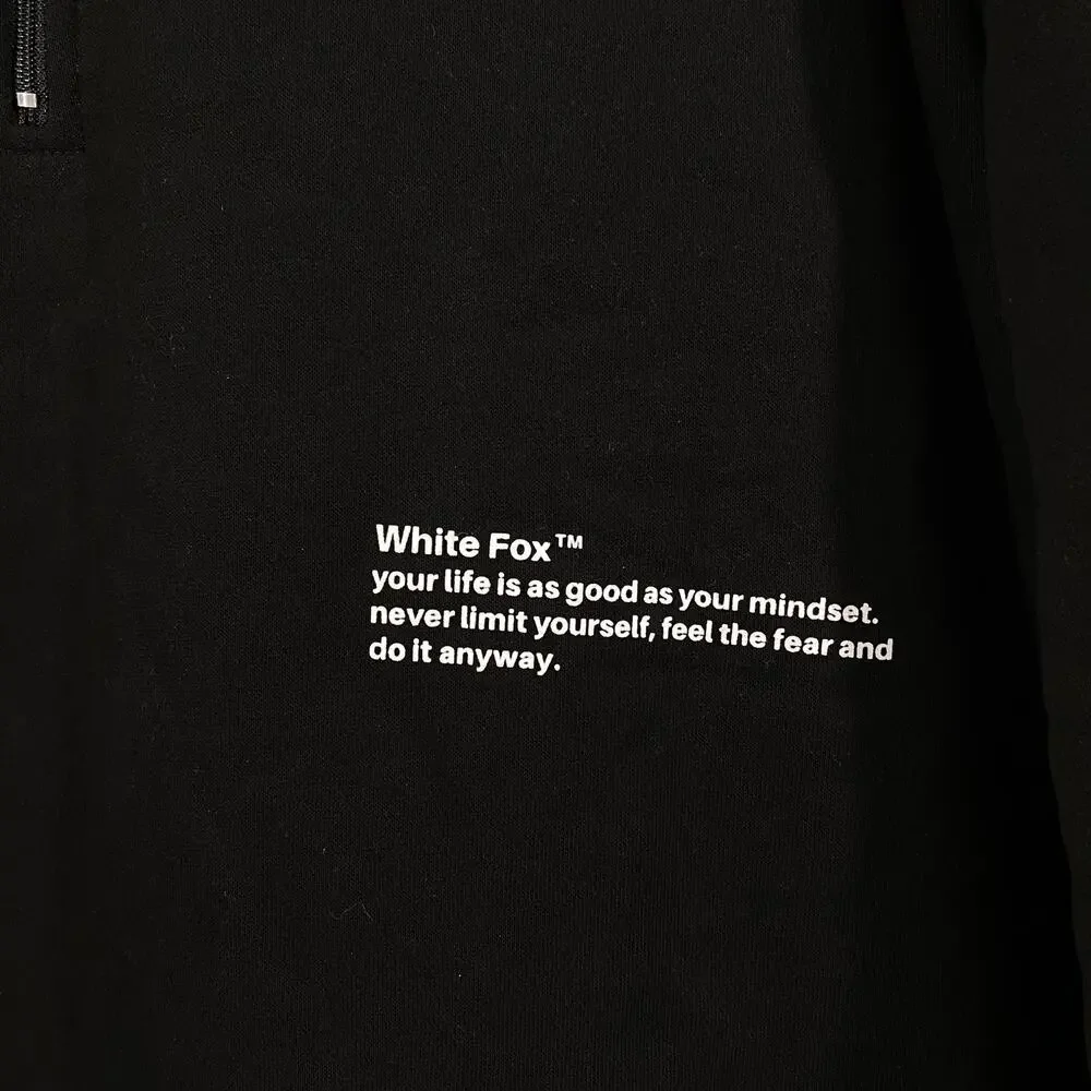 White Fox Boutique Black Sweatshirt with Pink Lettering - Picture 4 of 9